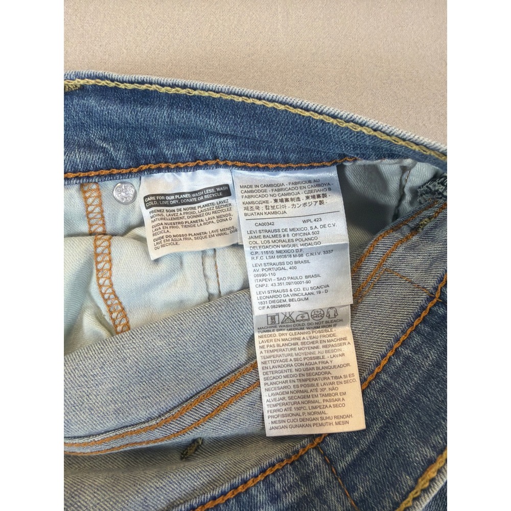 Levis 541 Athletic Taper Jeans Mens 38x32 Light Wash Denim Pants - Picture 8 of 11